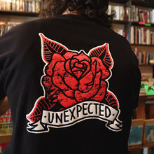 Load image into Gallery viewer, WHADAFUNK Unexpected Rose T-Shirt Back Close Up details
