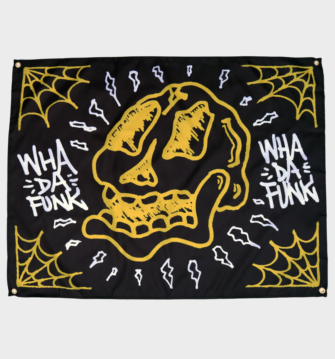 WHADAFUNK SHOCKED SKULL WALL BANNER