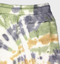 Load image into Gallery viewer, WHADAFUNK Chained Tie-Dye Jogger Sweatpants featuring bold chained graphic and unique tie-dye design.
