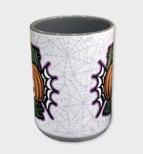 Load image into Gallery viewer, WHADAFUNK Halloween Mischief Coffee Mug Close Up Details
