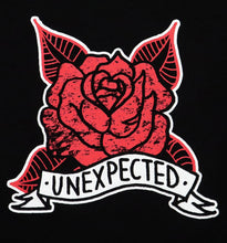 Load image into Gallery viewer, WHADAFUNK Unexpected Rose T-Shirt Graphic Details
