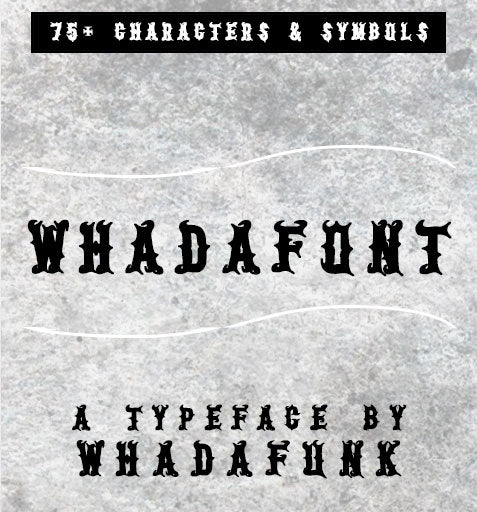 WHADAFONT HAND DRAWN LETTERING FONT