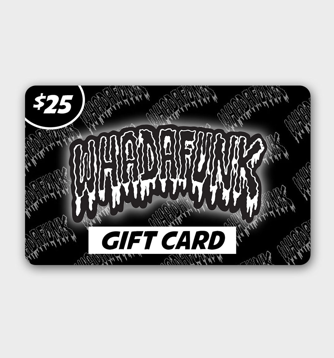 WHADAFUNK Gift Card – the perfect gift for streetwear enthusiasts.