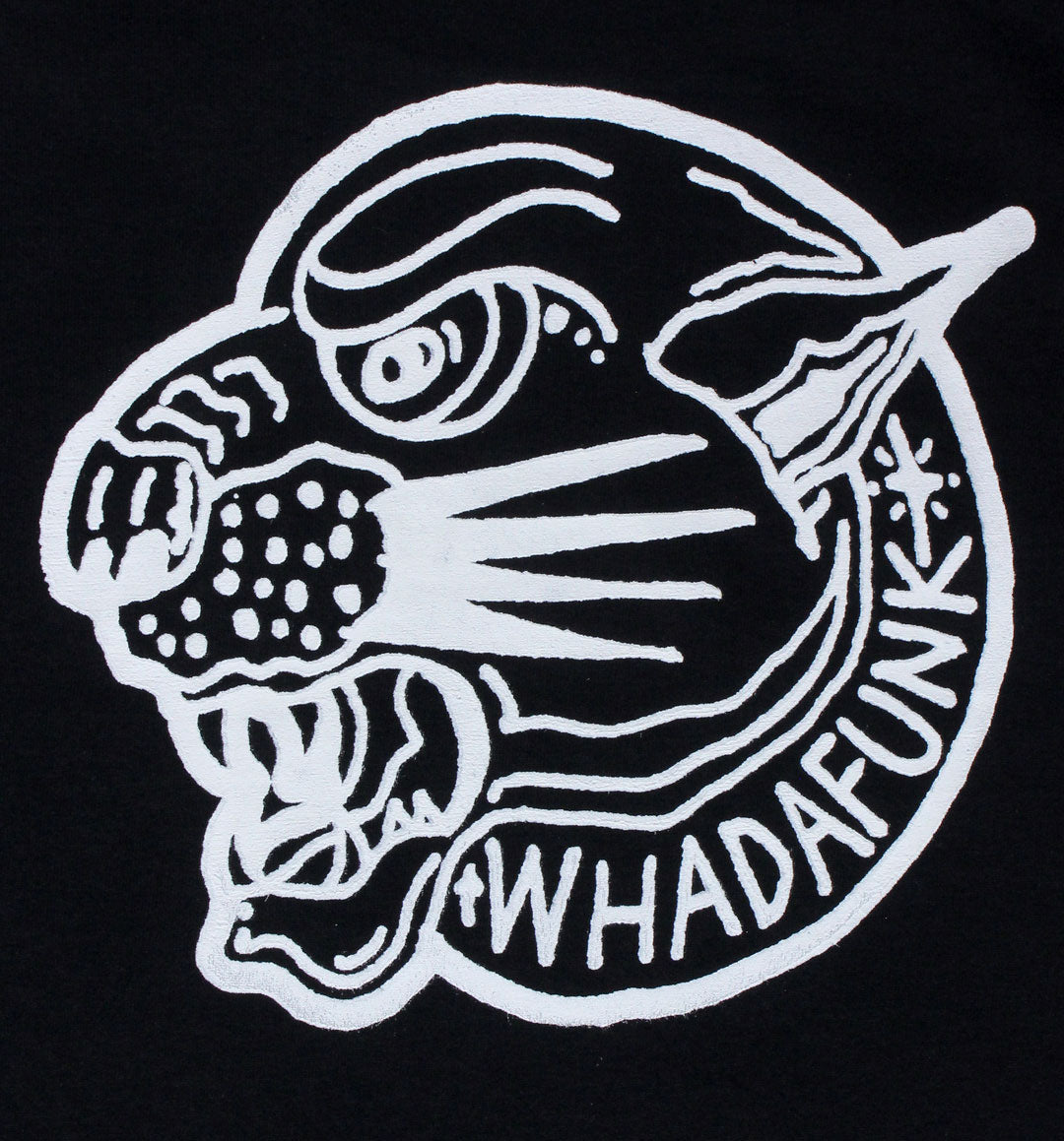 WHADAFUNK Tiger Face Black T-Shirt featuring a bold tiger graphic and premium streetwear design.